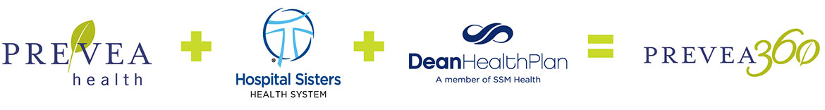 logos for Prevea, Hospital Sisters, Dean Health Plan and Prevea360