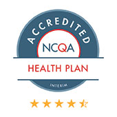 Logo for NCQA accredited health plan 4.5 stars interim