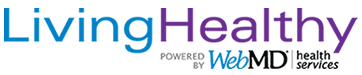 living healthy powered by webMD health services logo